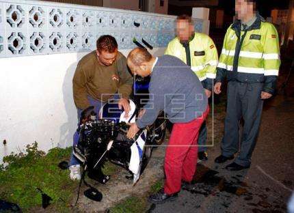 Imagen de la moto del accidente (Foto EFE)